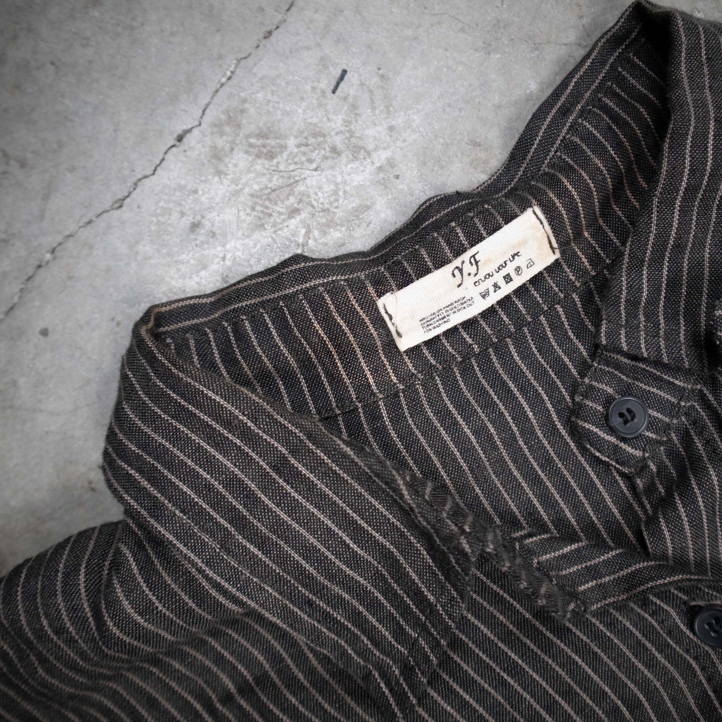 Black Pinstripe Button Up Shirt