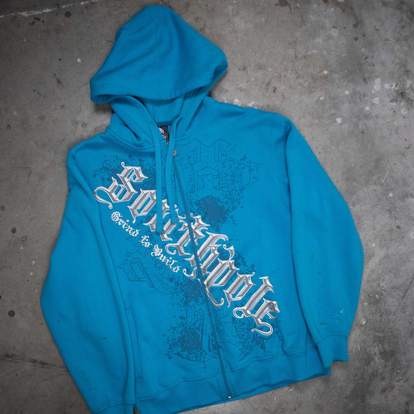 Y2K Blue South Pole Zip Up