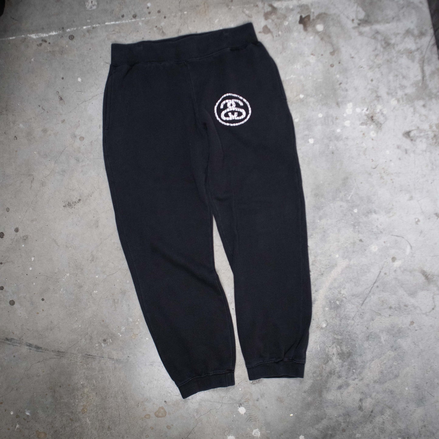 Black Stussy Double S Sweatpants MEDIUM