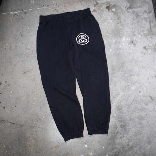 Black Stussy Double S Sweatpants MEDIUM