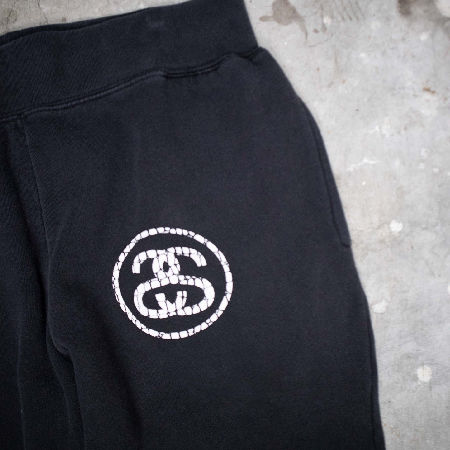 Black Stussy Double S Sweatpants MEDIUM