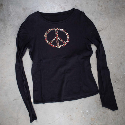 Peace Longsleeve Jeweled Pattern