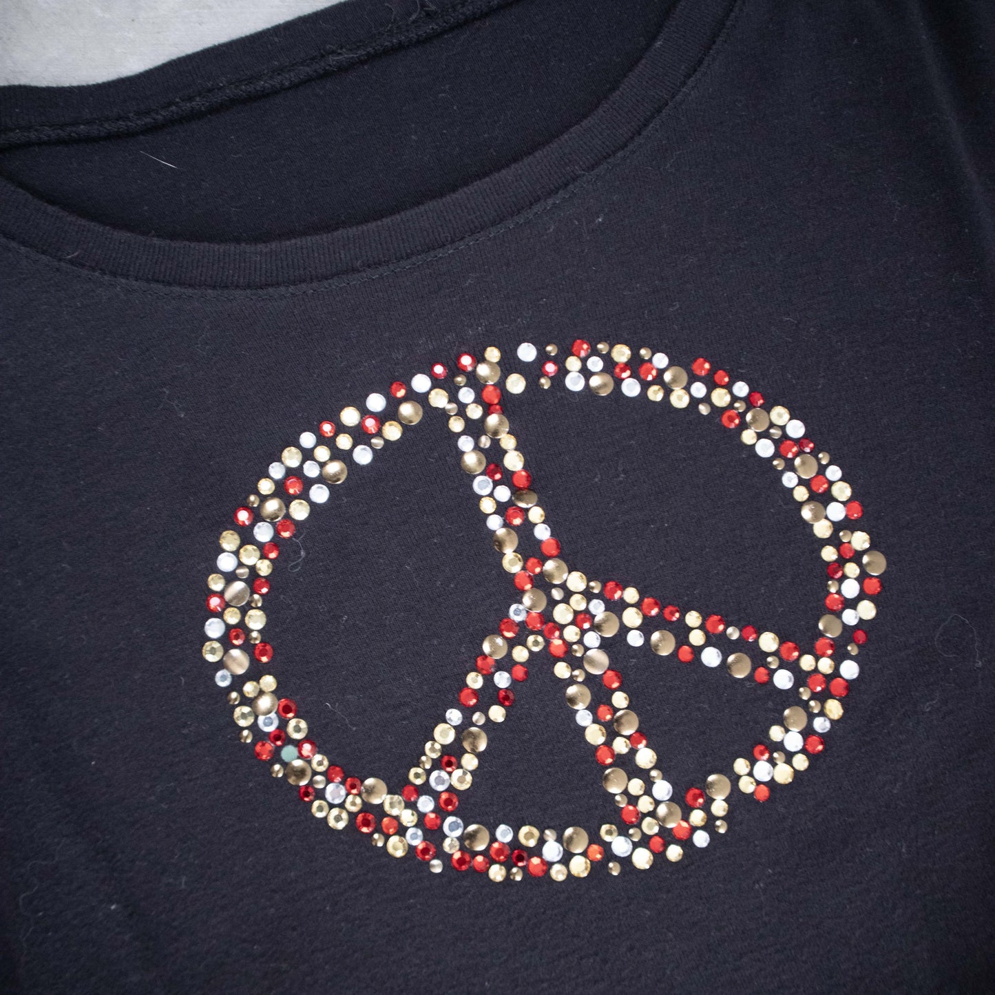 Peace Longsleeve Jeweled Pattern