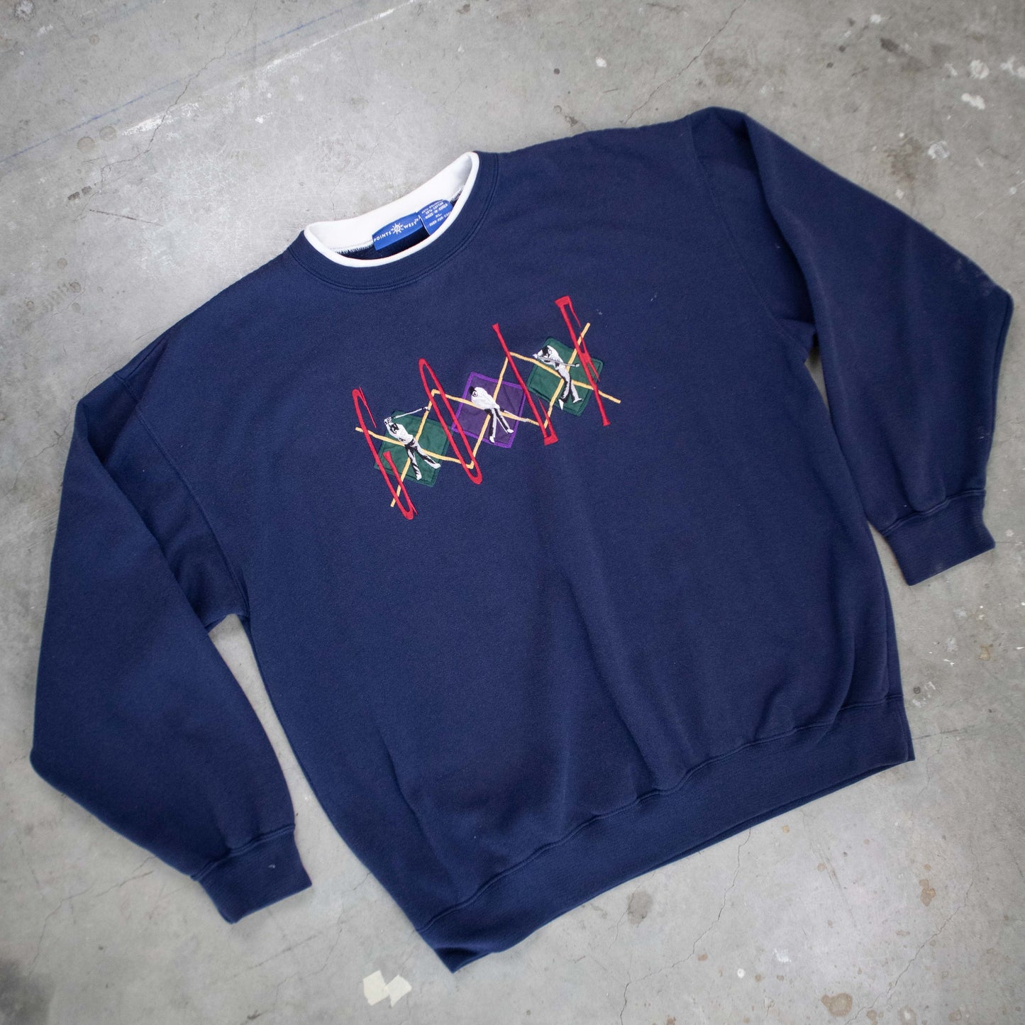 Vintage Y2K Embroidered Golf Sweater