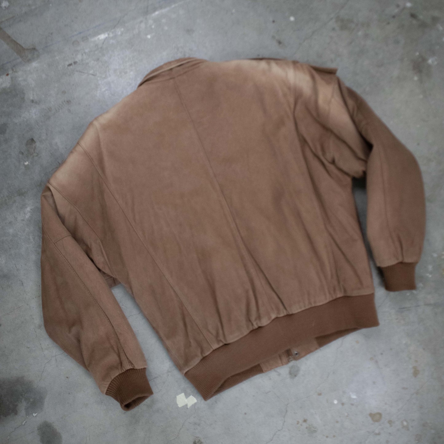 Suede Leather Bomber Jacket