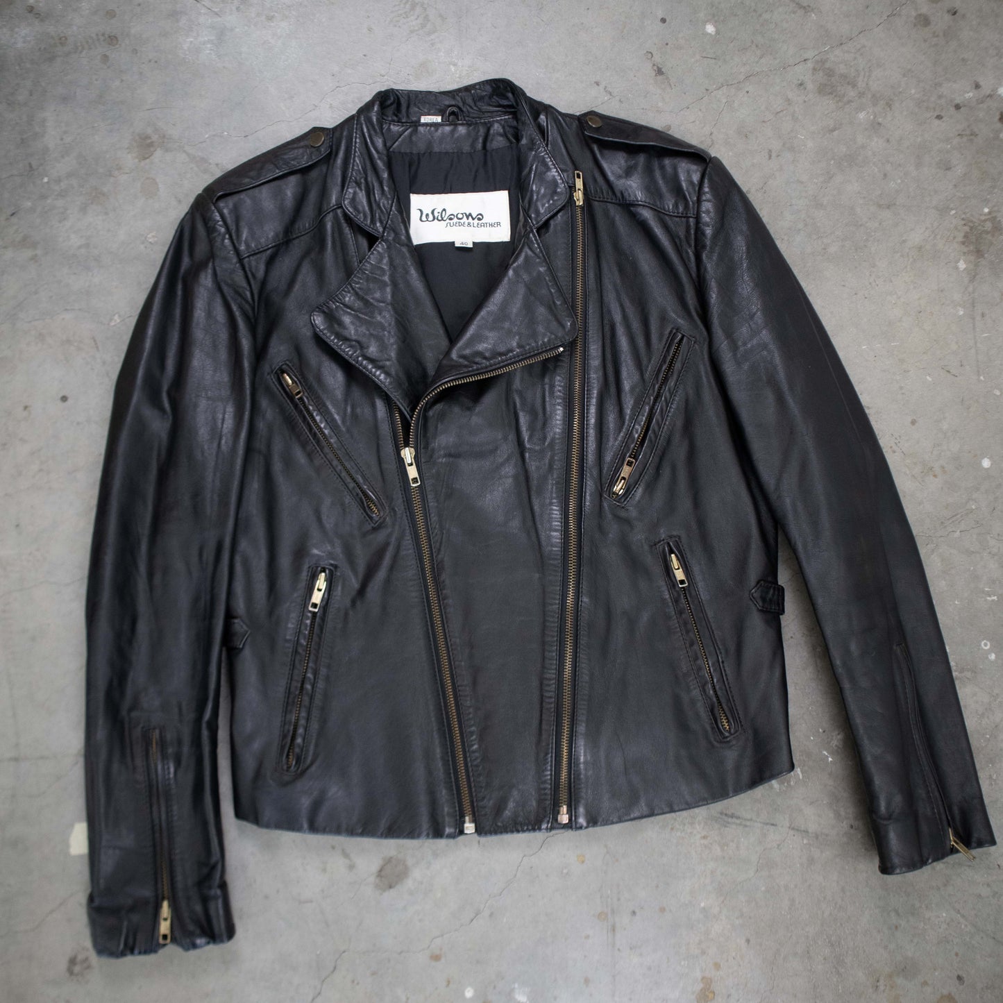 Wilsons Biker Leather Jacket Made in Korea