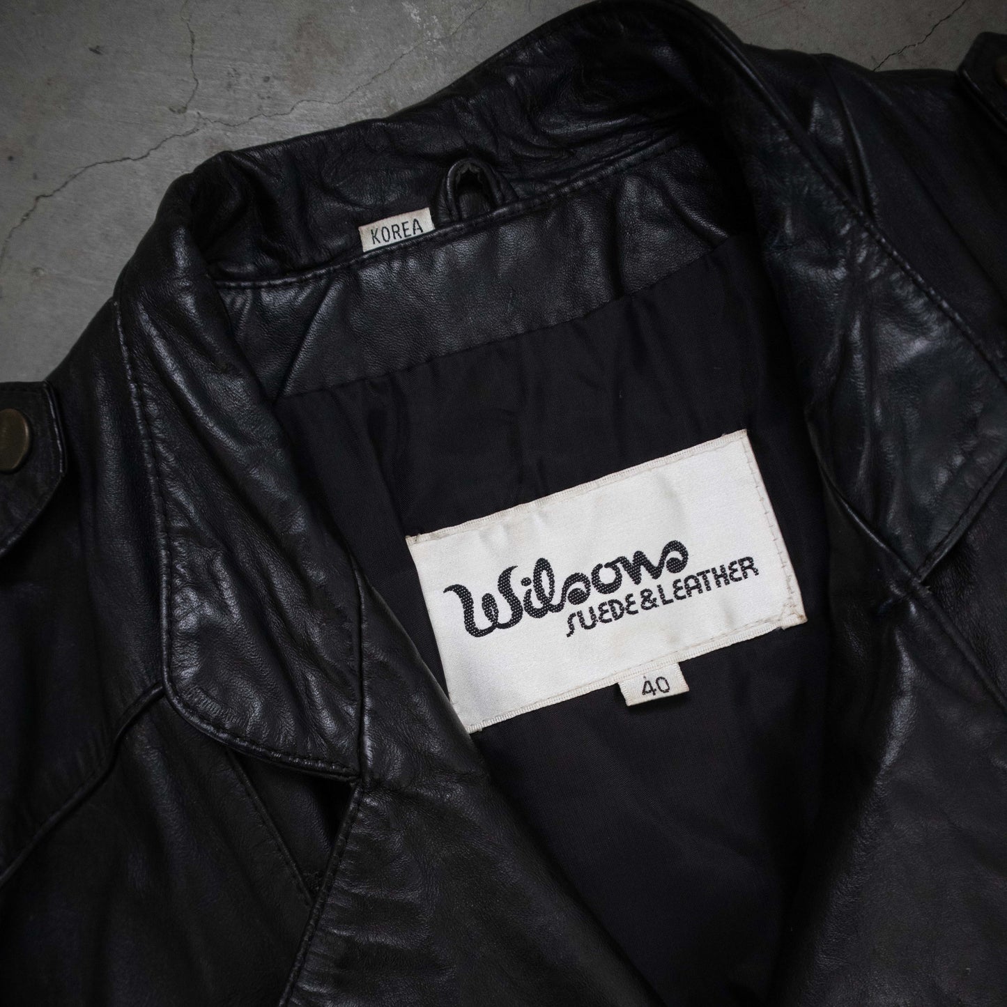 Wilsons Biker Leather Jacket Made in Korea